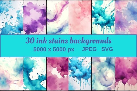 30 Ink Stains Backgrounds: A Deep Dive into Dreamy Design Assets