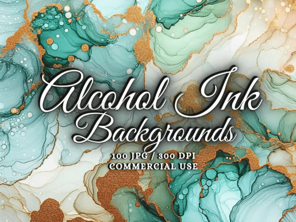 Alcohol Ink Backgrounds - Digital Papers