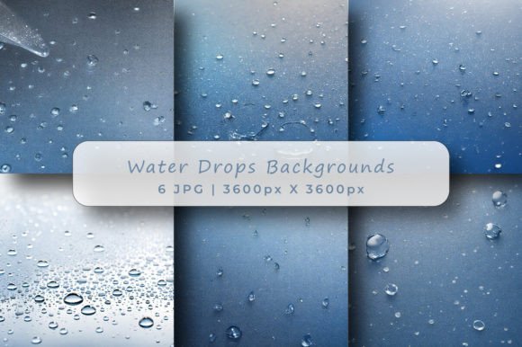 Beautiful Water Drops Backgrounds: Nature's Detail for Digital Design