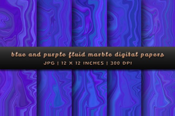 Blue and Purple Fluid Marble Backgrounds: A Designer's Guide