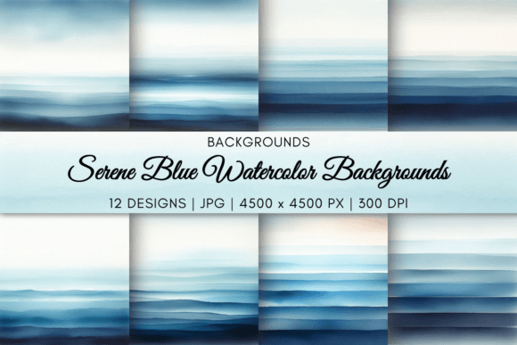 Diving into Calm: The Power of Serene Blue Watercolor Backgrounds