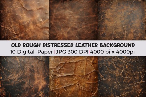 Elevate Your Brand with Old Rough Distressed Leather Backgrounds