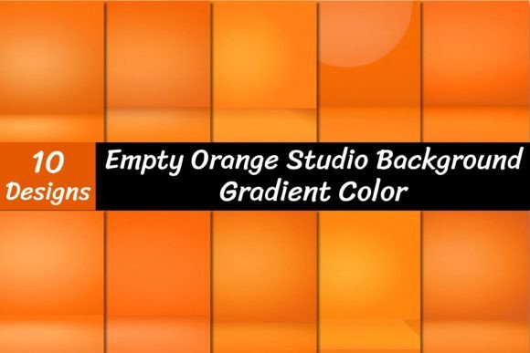 Empty Orange Studio Gradient Backgrounds: Warmth and Depth