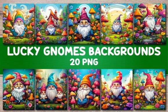 Enchanting Book Covers with Lucky Gnomes Backgrounds