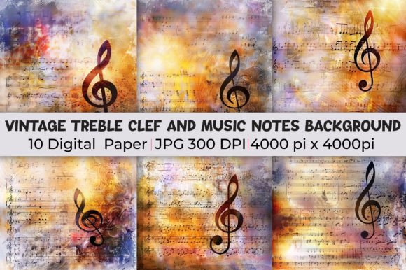 Infuse Melody into Your Visuals with Treble Clef and Music Notes Backgrounds