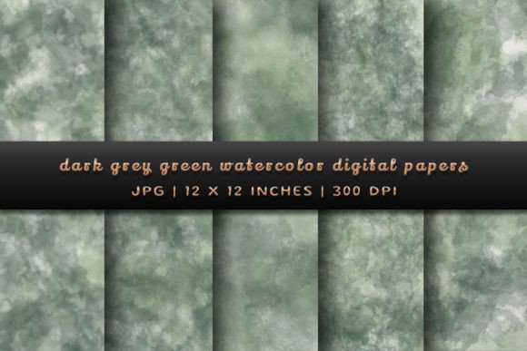 Mastering Design with Dark Grey Green Watercolor Backgrounds