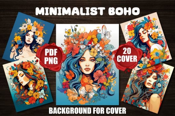 Minimalist Boho Backgrounds for Covers: Serene Design Assets