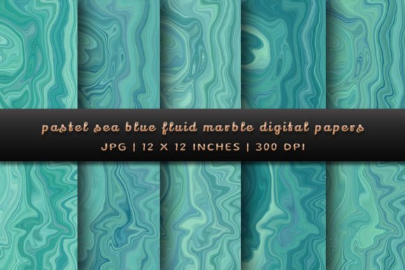 Pastel Sea Blue Fluid Marble Backgrounds: A Designer's Guide to Serenity