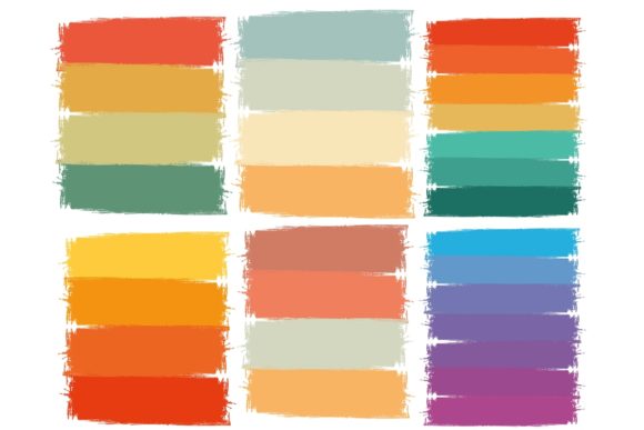 Retro Backgrounds Vaporwave Sunset 6 Set for 80s Design