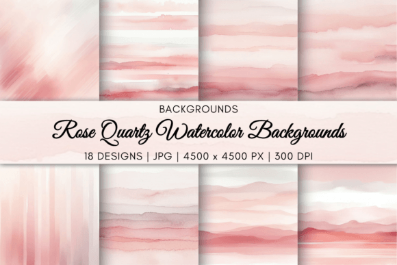 Rose Quartz Watercolor Backgrounds: A Designer's Serene Palette