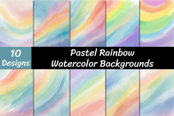 Soft Focus: Using Pastel Rainbow Watercolor Backgrounds