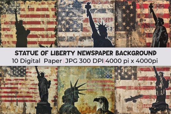 Statue of Liberty Newspaper Backgrounds: A Designer's Creative Canvas
