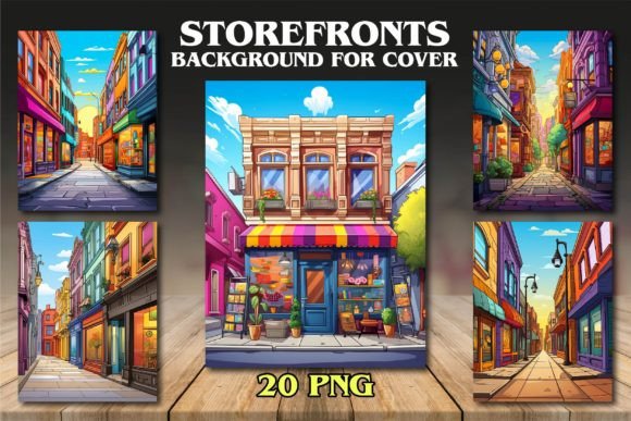 Storefronts Backgrounds for Covers: A Designer's Visual Toolkit