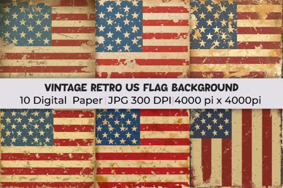 Transform Projects with Vintage Retro US Flag Backgrounds