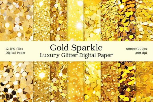 Transform Your Designs with Luxury Gold Sparkle Glitter Backgrounds