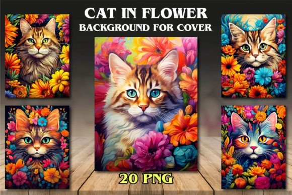 Unlock Creativity with Cat in Flower Backgrounds for Covers