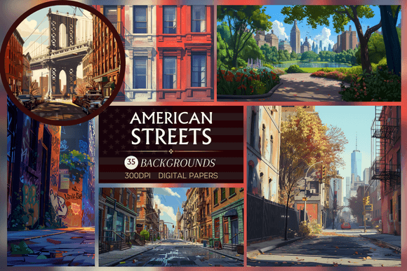 Urban Texture: Using American Streets Backgrounds